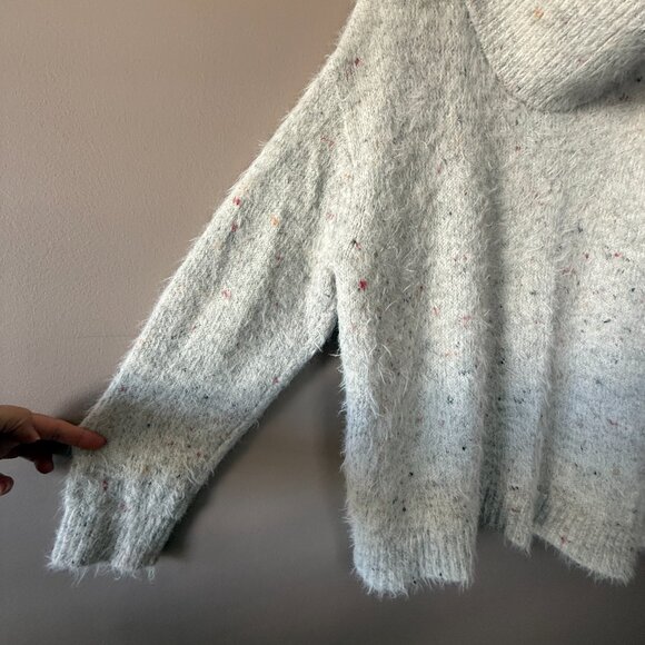 Women's Plus XXL Lou & Grey Loft Speckled Confetti Cowl Neck Soft Sweater - Picture 5 of 8